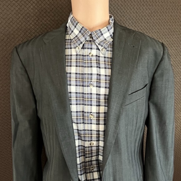 Joseph Abboud Blazer‎ Mens 42L Gray Striped Loro Piana Wool Blazer